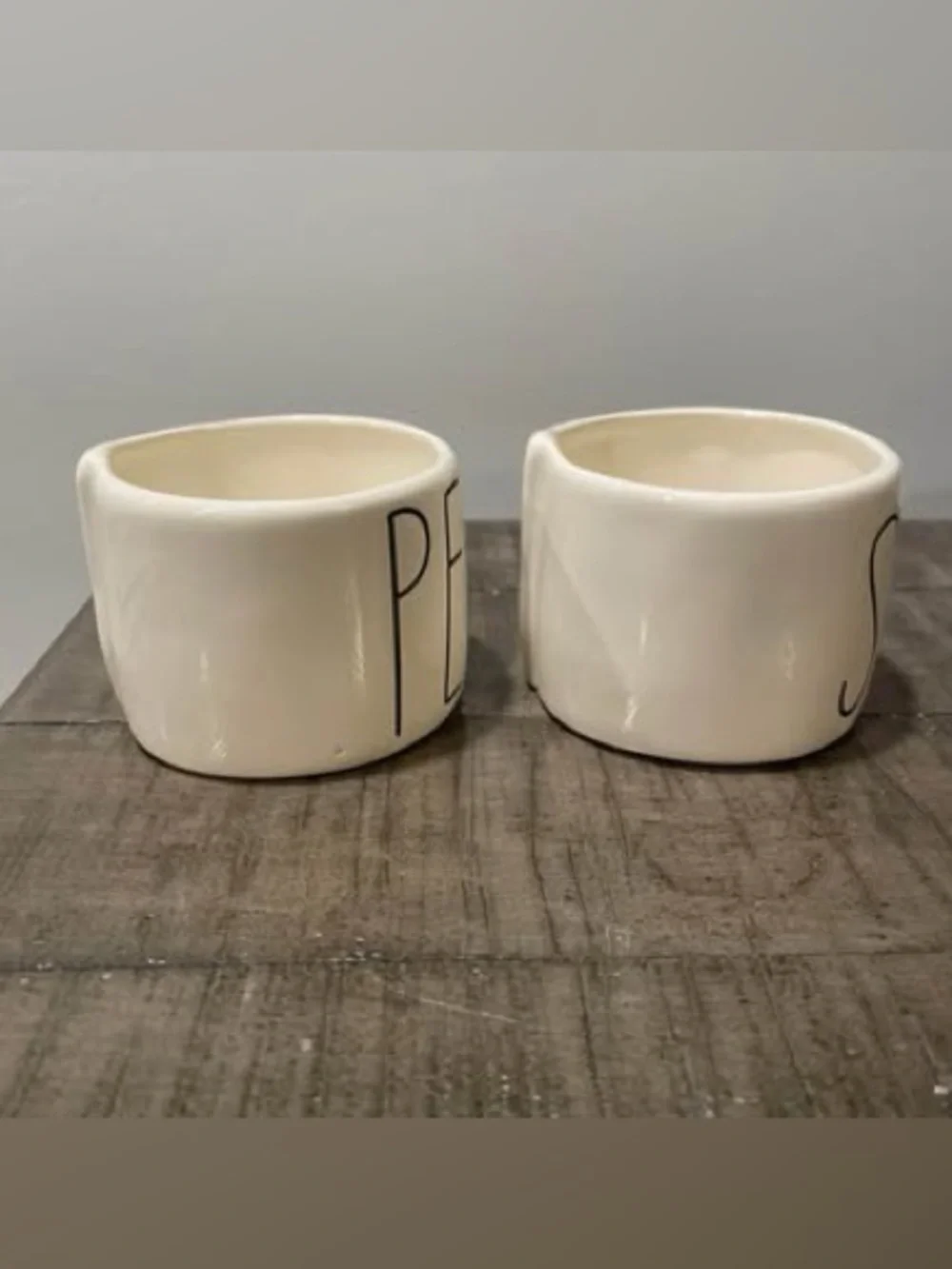 Rae Dunn OG Salt & Pepper Cellars. Original Tall Black Lettering